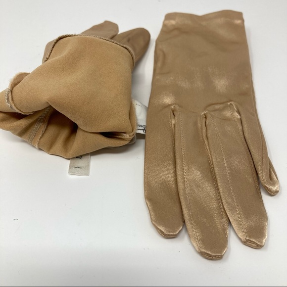 Vintage Simpson’s gold satin gloves size 7 - Picture 5 of 8